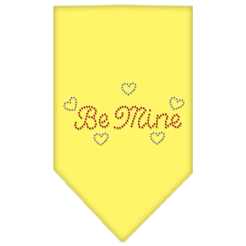 Be Mine Rhinestone Bandana Yellow Large